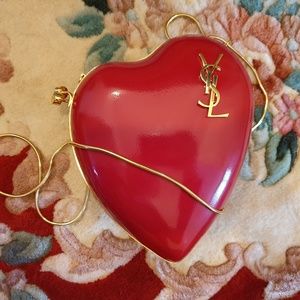 ysl red heart bag
